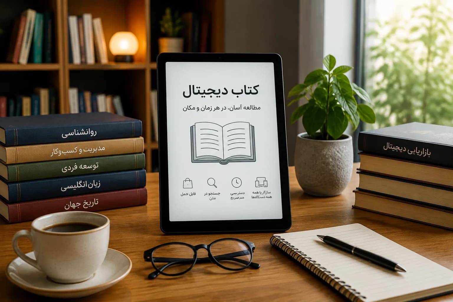 کتاب دیجیتال چیست؟ راهنمای کامل خرید و دانلود رایگان کتاب الکترونیکی , PDF